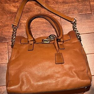 Michael Kors Brown Leather Shoulder Bag